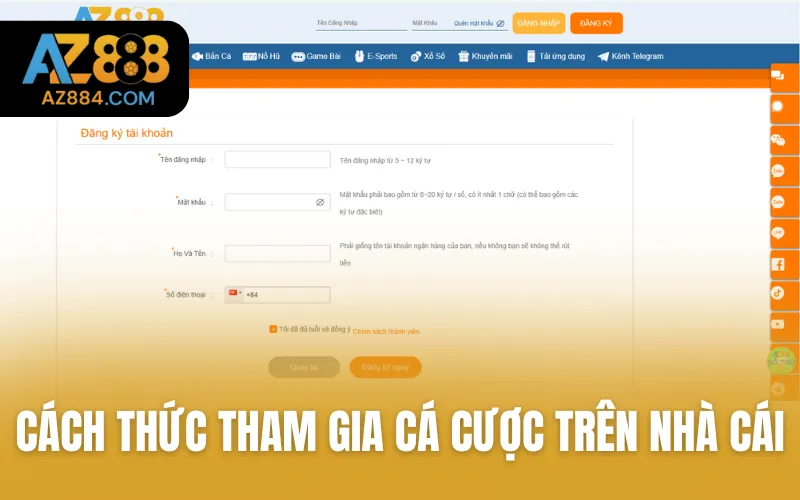 Cách thức tham gia cá cược trên nhà cái
